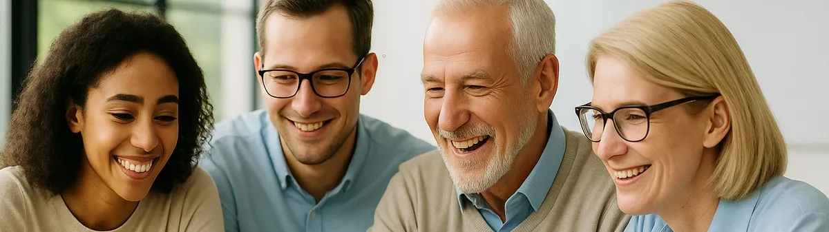 Menschen haben Spaß beim Lernen
